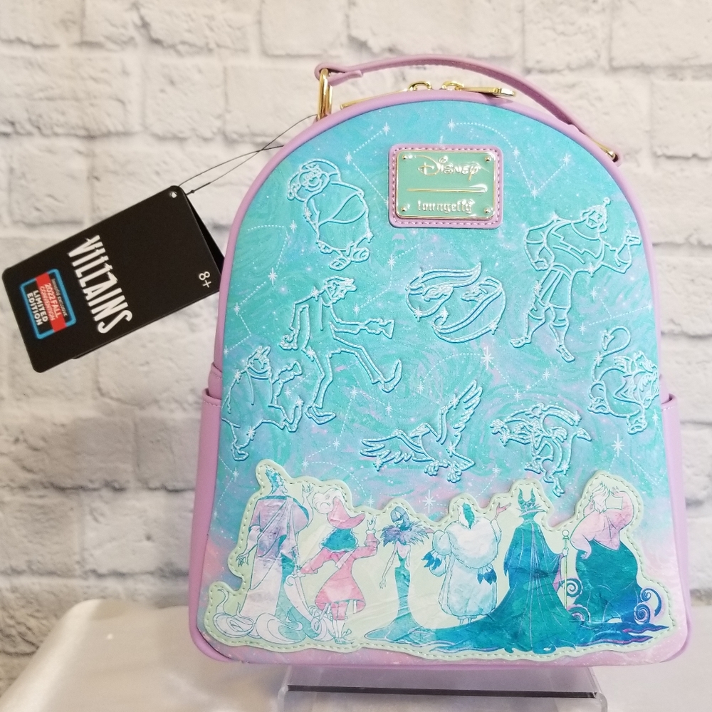 Loungefly Villains Character Constellations Fall Convention Disney Mini Backpack